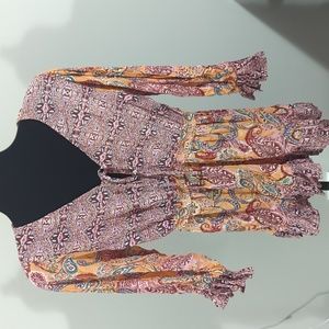 NWT Francesca's Paisley Blouse